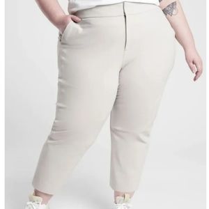 Size 22 Athleta Beige Stellar Straight Crop Pants Beige Light Comfort Pant